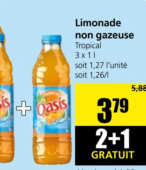 Oasis Tropical Still Lemonade