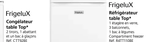 Freezer table top