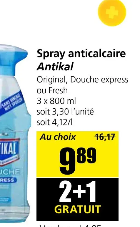 Anti-limescale spray