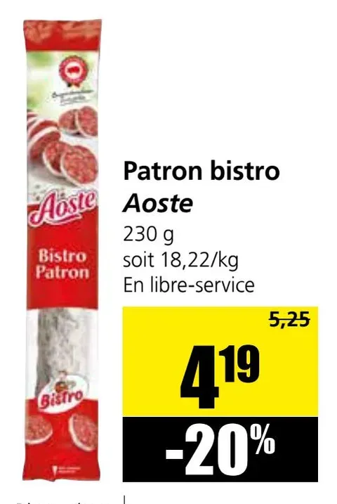Patron bistro Aoste