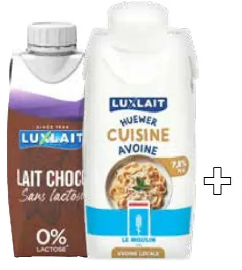 Chocolate milk, lactose-free chocolate milk or oat-based cooking aid