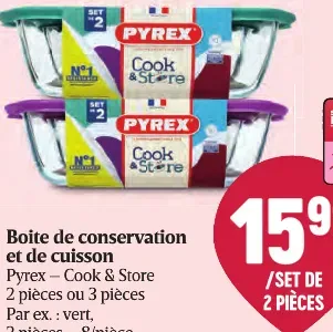 Pyrex Cook & Store glass food storage containers