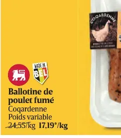 Smoked chicken ballotine