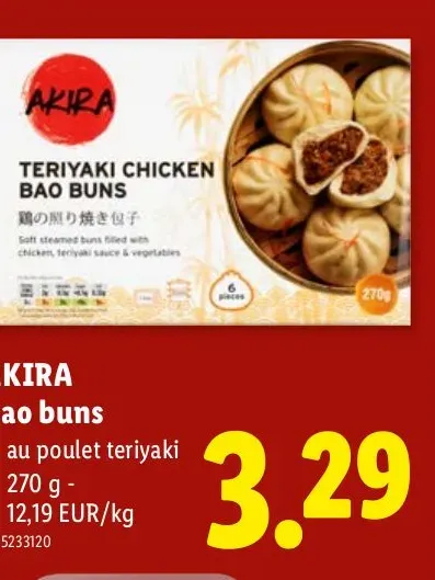 Teriyaki chicken bao buns