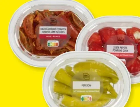 Antipasti (sweet peppers, chili peppers or sun-dried tomatoes)
