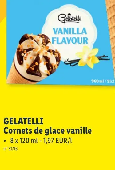Vanilla ice cream cones
