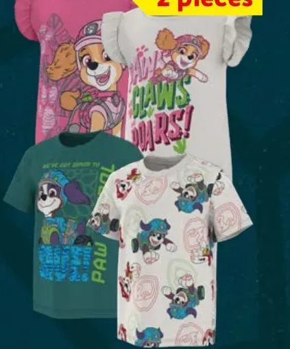 T-shirts Paw Patrol, 2 pieces