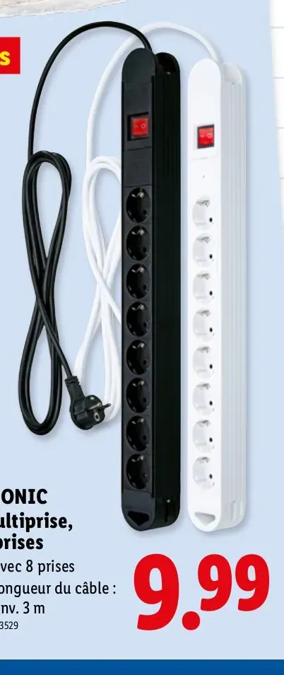 Power strip, 8 sockets