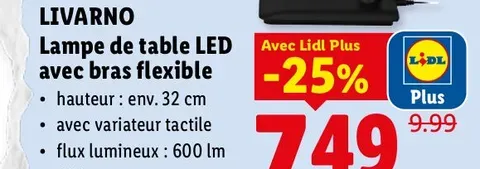 LED desk lamp with flexible arm