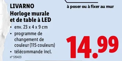 LED wall and table clock