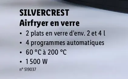 Glass airfryer