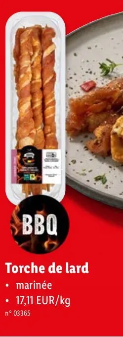 Bacon skewer marinated