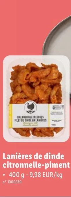 Turkey strips lemongrass chili