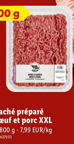 Minced beef and pork XXL